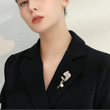 Rhinestone Calla Brooch Flower Jewelry Suit Pins Brooches Nice Gift