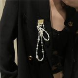 Pearl Tassel Brooch Long Clothing Accessories Christmas