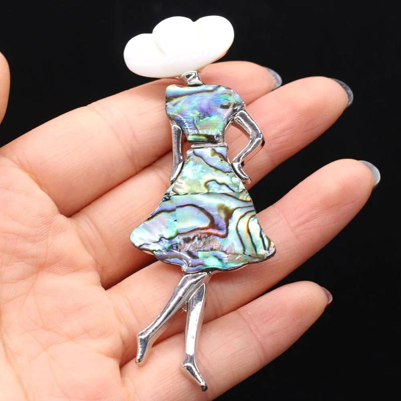 Bohemian Natural Shell Lady Girl Brooch Women Wedding Banquet Party Pins