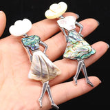 Bohemian Natural Shell Lady Girl Brooch Women Wedding Banquet Party Pins