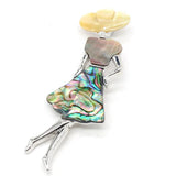 Bohemian Natural Shell Lady Girl Brooch Women Wedding Banquet Party Pins