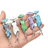 Natural Shell Beauty Shape Shell Brooches Pins for Wedding