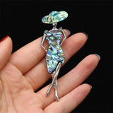 Natural Shell Beauty Shape Shell Brooches Pins for Wedding