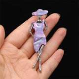 Natural Shell Beauty Shape Shell Brooches Pins for Wedding