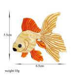 Acrylic Brown Carp Brooches for Kids Cartoon Pins Badges