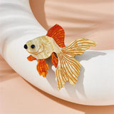Acrylic Brown Carp Brooches for Kids Cartoon Pins Badges