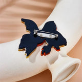 Acrylic Brown Carp Brooches for Kids Cartoon Pins Badges