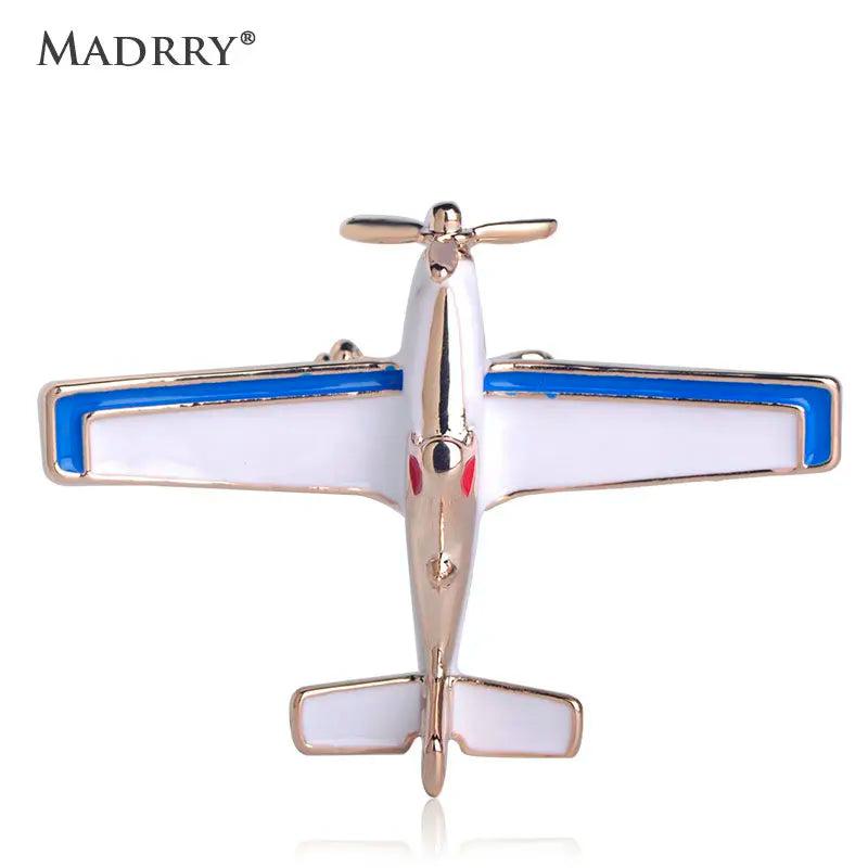 Airplane Aircraft Shape Brooch Enamel Brooches Jewelry Pins For Women Kids