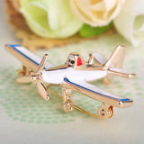 Airplane Aircraft Shape Brooch Enamel Brooches Jewelry Pins For Women Kids