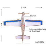 Airplane Aircraft Shape Brooch Enamel Brooches Jewelry Pins For Women Kids