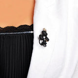 Cat Crown Rhinestone Brooches for Kids