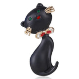 Cute Cartoon Bow Kitten Brooch Pin