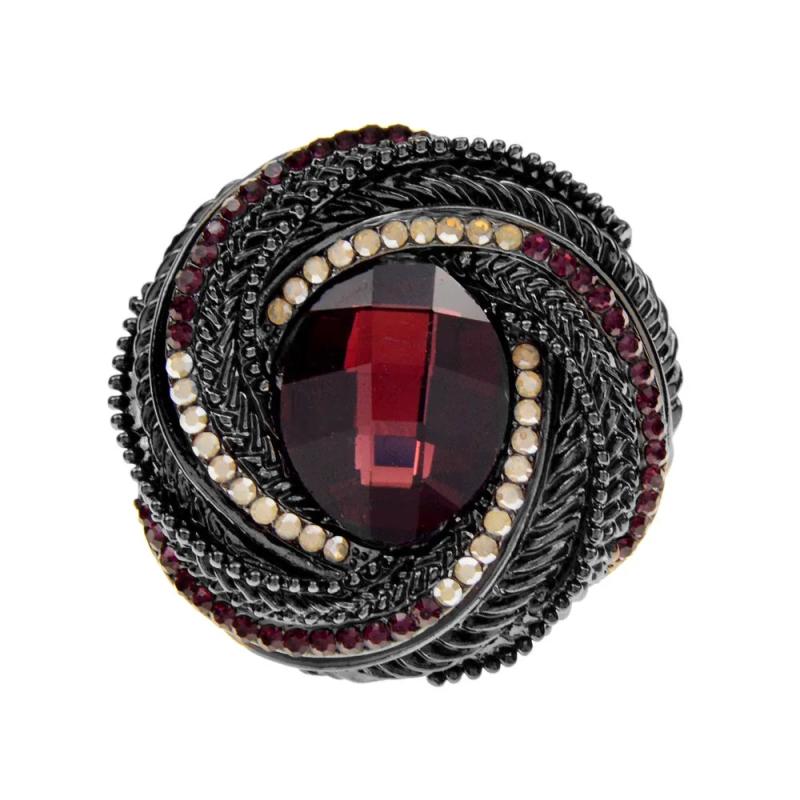 Geometric Rhinestone Brooch Vintage Pin Badges