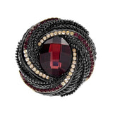 Geometric Rhinestone Brooch Vintage Pin Badges