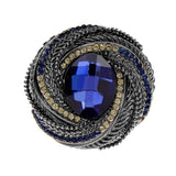 Geometric Rhinestone Brooch Vintage Pin Badges