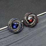 Geometric Rhinestone Brooch Vintage Pin Badges