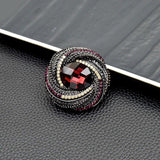 Geometric Rhinestone Brooch Vintage Pin Badges