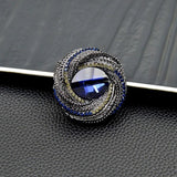 Geometric Rhinestone Brooch Vintage Pin Badges