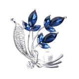 Flower Pin Pearl Leaf Brooch High-grade Corsage Women's Clothing Accessories