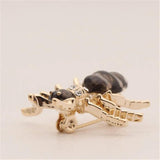 Gold-color Enamel Fire Ants Brooch Animal Corsage Pins