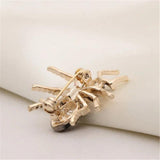 Gold-color Enamel Fire Ants Brooch Animal Corsage Pins