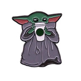 Yoda Brooch & Coffee Lapel Pins for Girls