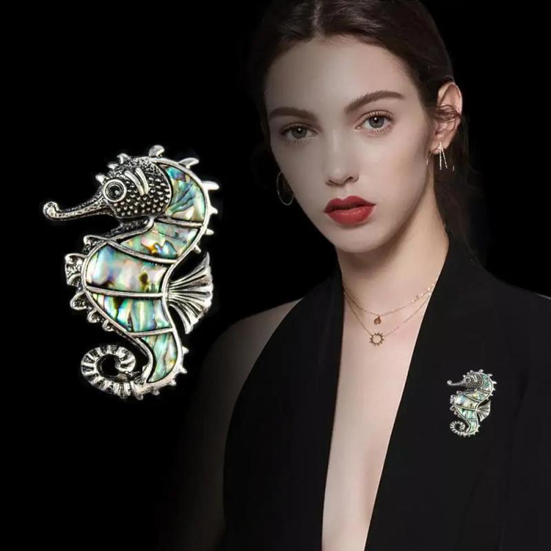 Abalone Shell Insect Brooch Mother of Pearl Fish Pin
