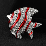 Red Squid Needle Brooch Jewelry Water Drill Bit Hat Bijoux Brooch