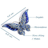 Crystal Butterfly Brooch Pin for Women Rhinestone Insect Jewelry