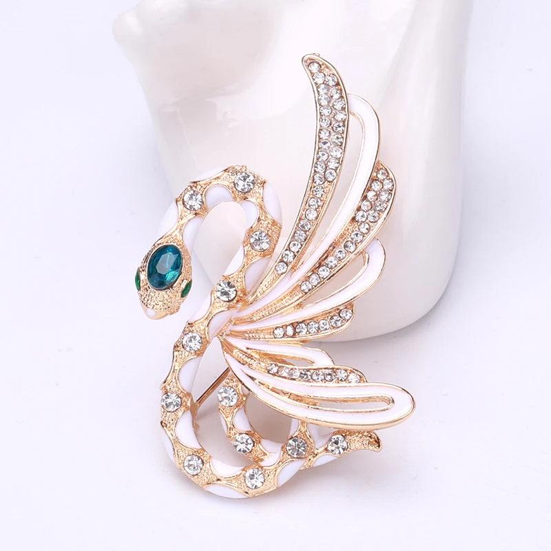 Enamel Snake Wings Brooch KitKat Metal Hijab Pins