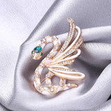 Enamel Snake Wings Brooch KitKat Metal Hijab Pins