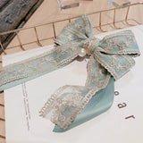 Vintage Lace Fabric Bow Brooch for Women Accessories