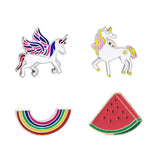 Enamel Animal Dog Cat Fruit Ice Cream Lapel Pin Collar Brooch Set