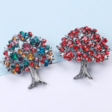 Rhinestone Life Tree Brooch for Woman Clothing