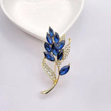 2 Colors Rhinestone Flower Brooch Women's Pin