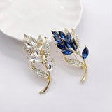 2 Colors Rhinestone Flower Brooch Women's Pin