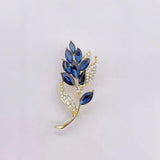 2 Colors Rhinestone Flower Brooch Women's Pin