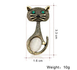 Vintage Retro Cat Brooches Pin Lovely Animal Brooch