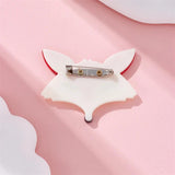 Cartoon Fox Brooches Acrylic Animal Pins Badges Women Kids Bags Clothes Jewelry