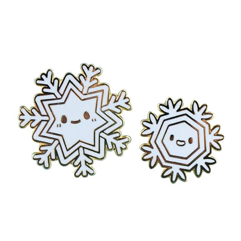 Set of 3 Snowflake Enamel Pins
