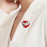Heart-shaped Brooch for Women - Romantic