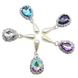 10Pcs Rhinestone Pearl Pendant Jewelry Accessories DIY Wedding Dress Bow