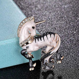 Brown Horse Enamel Brooch For Men Boys Coat Sweater