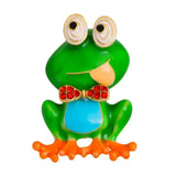 Green & Brown Frog Shape Brooches for Women Punk Party Pin Bijoux