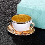 Donia Coffee Cup Spoon Brooch Party Pins punk hijab pins