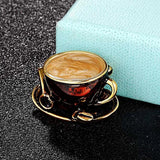 Donia Coffee Cup Spoon Brooch Party Pins punk hijab pins