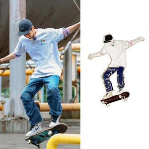 Wang Yibo Skateboard Shape Badge Pendant Brooch