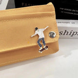 Wang Yibo Skateboard Shape Badge Pendant Brooch