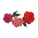 Retro Rose Brooch Rhinestone Alloy High-end Plant Wedding Party Gift