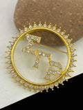 Greek Letter SGR Vintage Hollow Circle Brooch For Women Coat Brooch